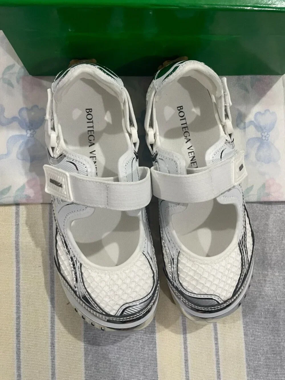 Bottega Veneta Orbit Flash Velcro Mary Jane Sneakers